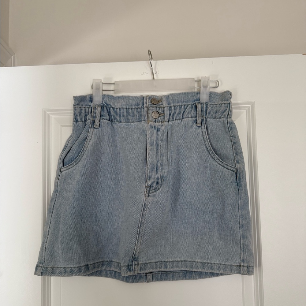 PACSUN Light Blue Denim Skirt